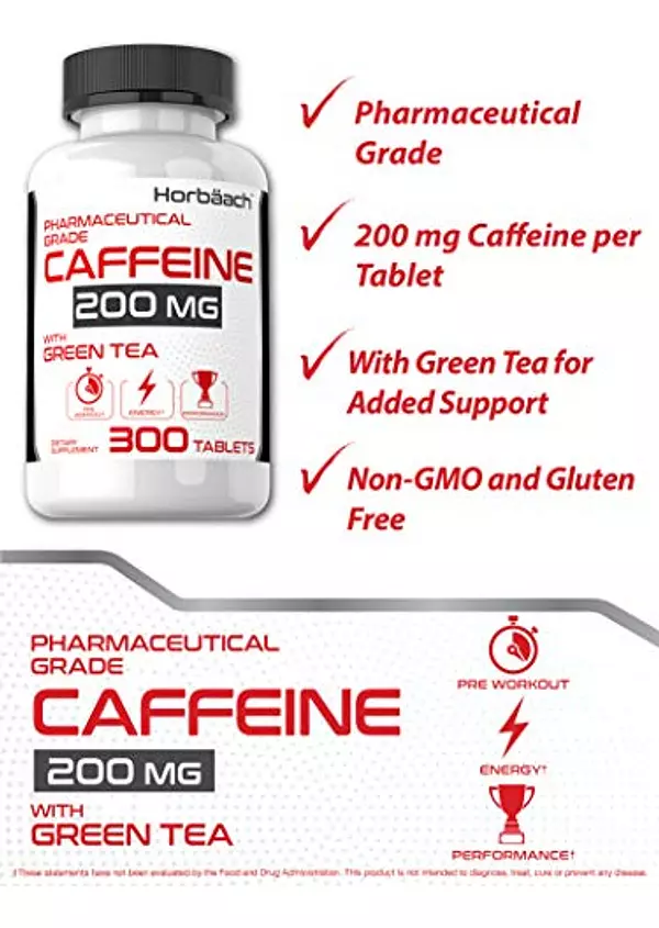 Salud y Equipamiento Médico - Cafeina 220mg Con Te Verde 300cap Horbaach 3