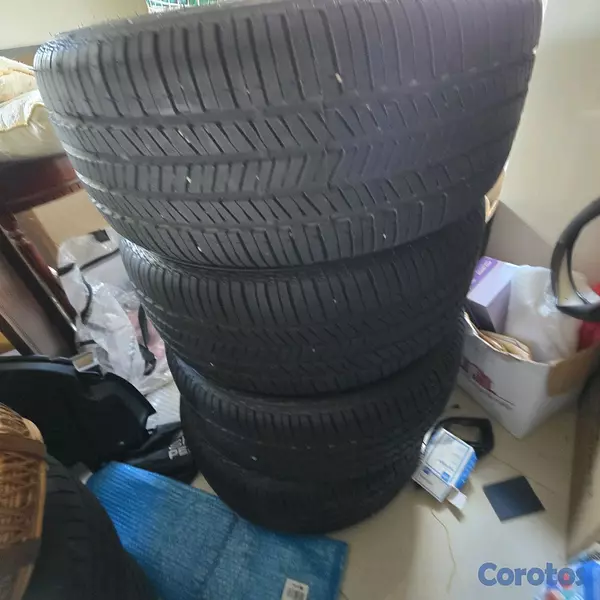 accesorios para vehiculos - 4 aros con sus 4 gomas nuevas mas sensores de presion de goma incluidos 4