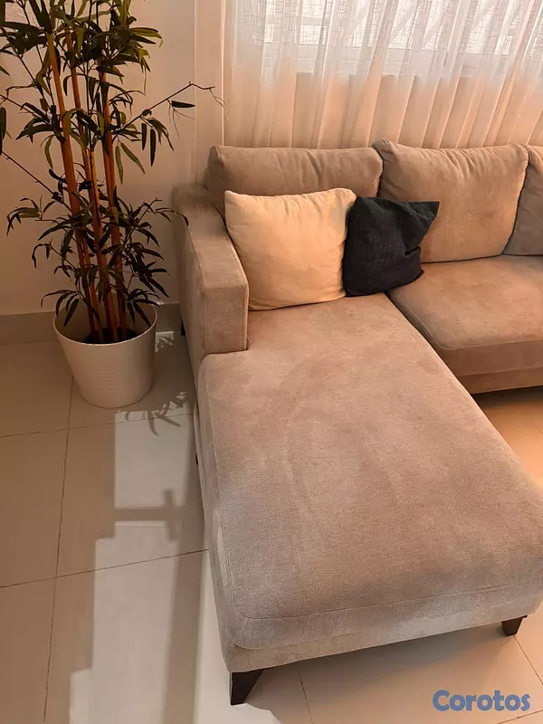 muebles y colchones - mueble L color gris grande y cómodo  2