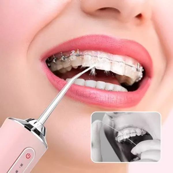 salud y belleza - Irrigador bucal portátil Hilo Dental USB recargable  6
