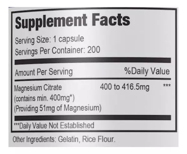 Salud y Equipamiento Médico - Citrato De Magnesio 400mg Nutrition 2