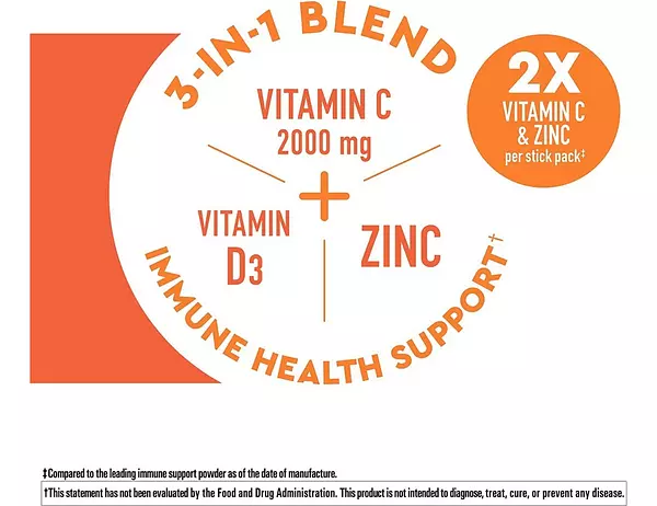 Salud y Equipamiento Médico - Vitamina C D3 Y Zinc Para El Sistema Inmune 30 Sobres 3