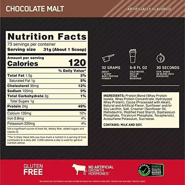Salud y Equipamiento Médico - Proteina Whey Malta 5 Lb Optimu - L A - L A $124380 2