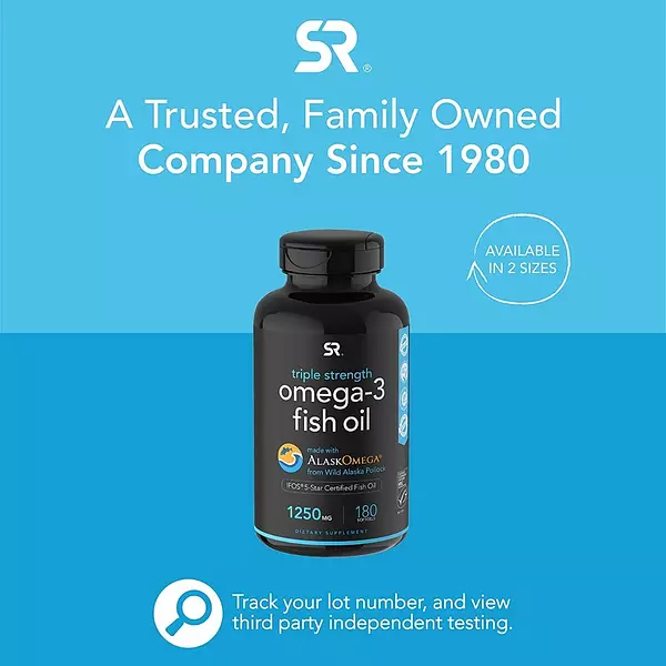 Salud y Equipamiento Médico - Omega-3 Aceite De Pescado Salvaje De Alaska 1250 Mg 90 Cap 7