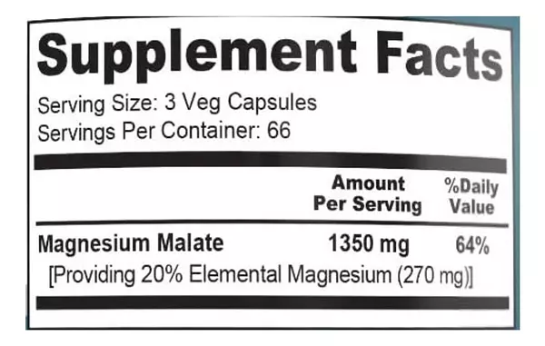 Salud y Equipamiento Médico - Malato Magnesio 1350mg Nusapure - - Unidad A $1610 2