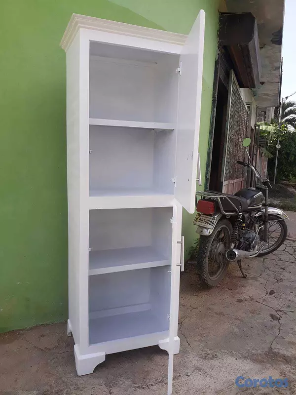 muebles y colchones - Despensa blanca pequeña de cocina  2