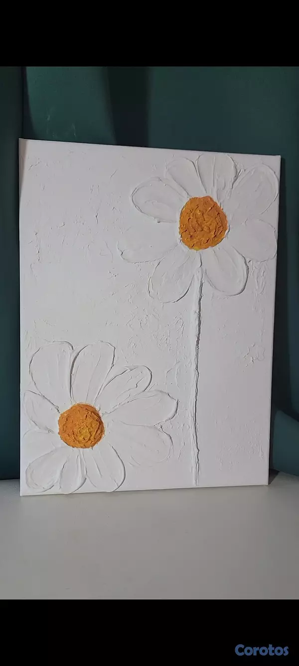 arte y antigüedades - 🌼 REGALO PARA MAMÁ - Cuadro Floral Texturizado Min 2