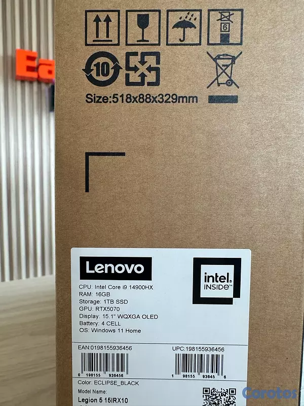 computadoras y laptops - LENOVO LEGION 5 Gen 10 15.1” OLED 165Hz i9-14900HX 1TB SSD 16GB RAM RTX-5070 8GB 2