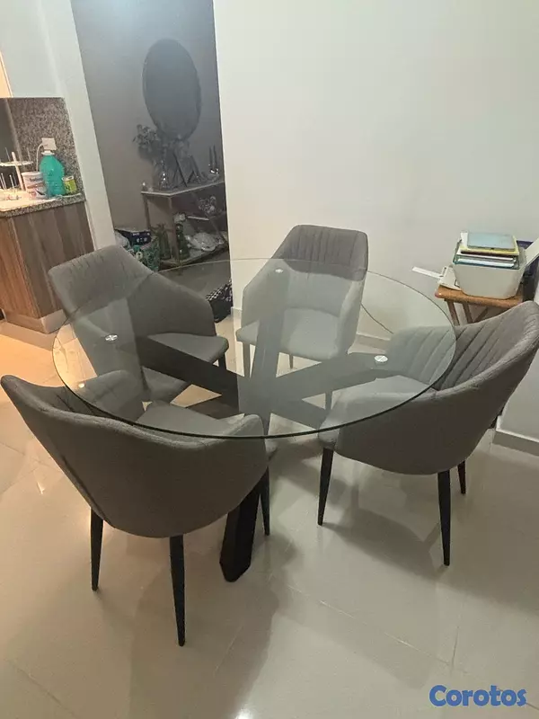 muebles y colchones - Comedor redondo 4-6 asientos 2