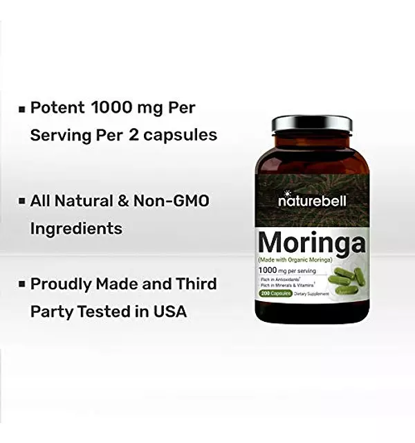 Salud y Equipamiento Médico - Capsulas De Moringa Organica De Maxima Potencia, 1000 Mg 3