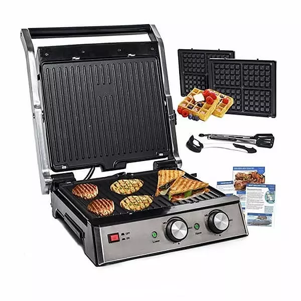 electrodomesticos - Tostadora Parrillera GRANDE waflera panini sandwiches hamburquesa grilled  3
