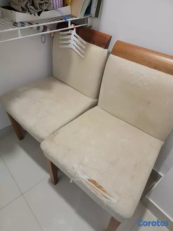 muebles y colchones - Mesa de comedor de Casa101 de madera pura y dos sillas  5