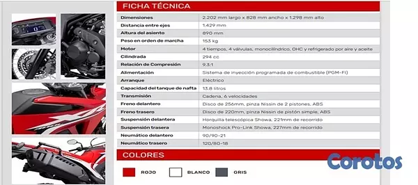 motores y pasolas - HONDA XR-300L 5