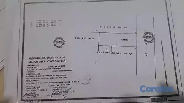 solares y terrenos - Solar Para Torre Ensanche Ozama De 1000 Metros Documentos En Orden 1