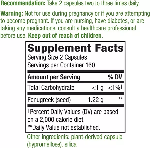 Salud y Equipamiento Médico - Fenogreco 1220 Mg Nature S Way 2