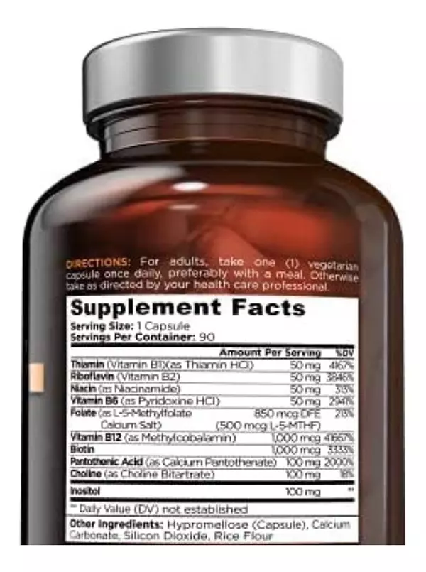 Salud y Equipamiento Médico - Complejo B 50mg 90 Cap Omnibiot - - Unidad A $3682 2