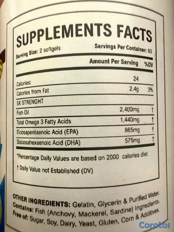 Salud y Equipamiento Médico - Omega-3 de alta potencia 2400mg contiene 120 capsulas 2