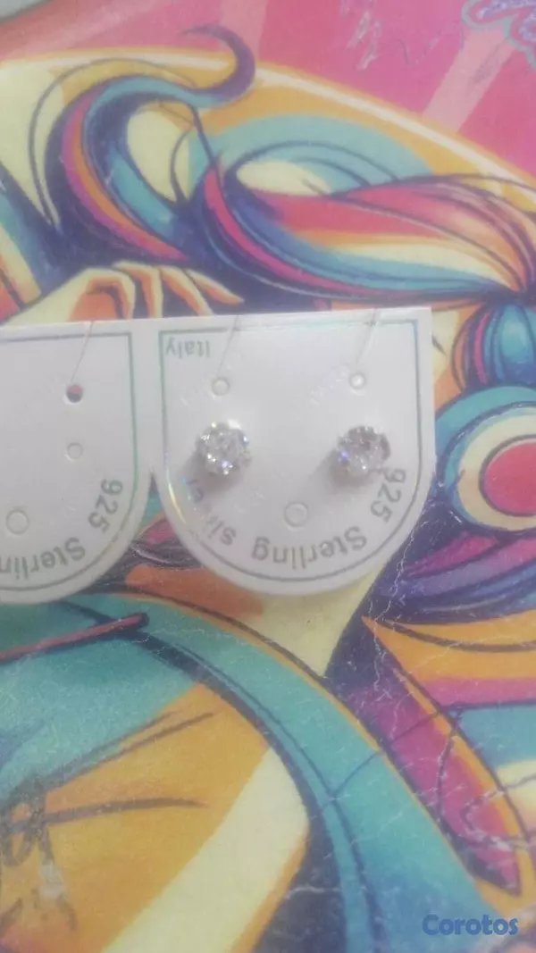 joyas, relojes y accesorios - aretes, argollas de plata Italy 925 2