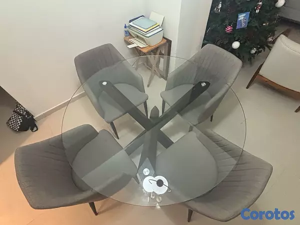 muebles y colchones - Comedor redondo 4-6 asientos 4