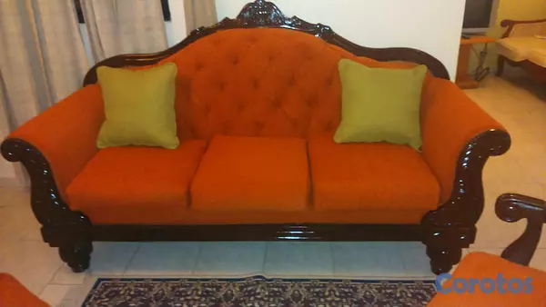 muebles y colchones - Juego de muebles caoba  3