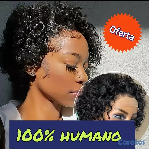 salud y belleza - Totalmente nuevo, peluca Pixie, 100% humano, 150%  4