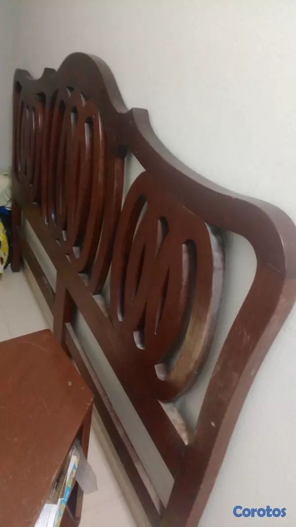 muebles y colchones - Espaldar cama de caoba 2