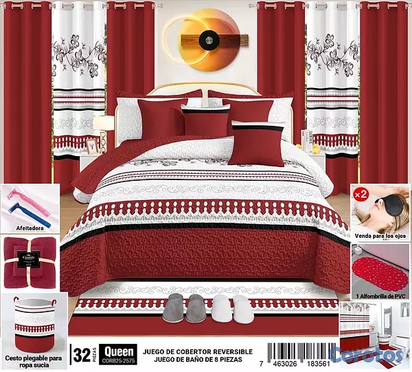 muebles y colchones - JUEGO DE COBERTOR DE 32 PULGADAS  7