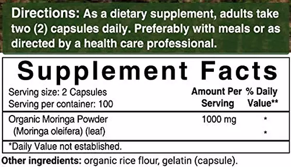 Salud y Equipamiento Médico - Capsulas De Moringa Organica De Maxima Potencia, 1000 Mg 5