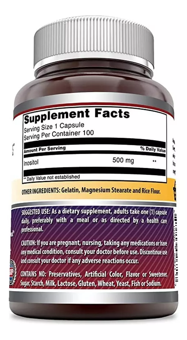 Salud y Equipamiento Médico - Inositol 500mg 100 caps - Unidad 2