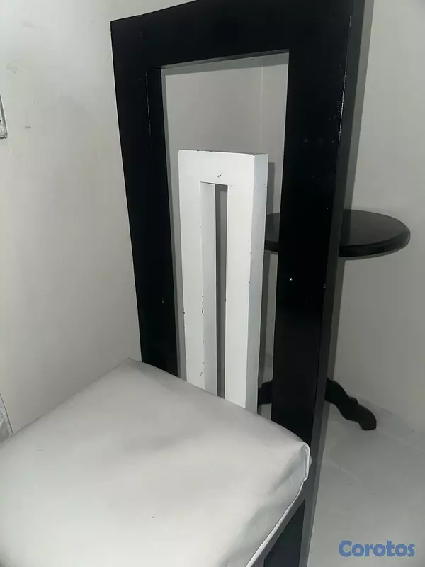 muebles y colchones - juego de comedor 4/ sillas com tope de cristal 4