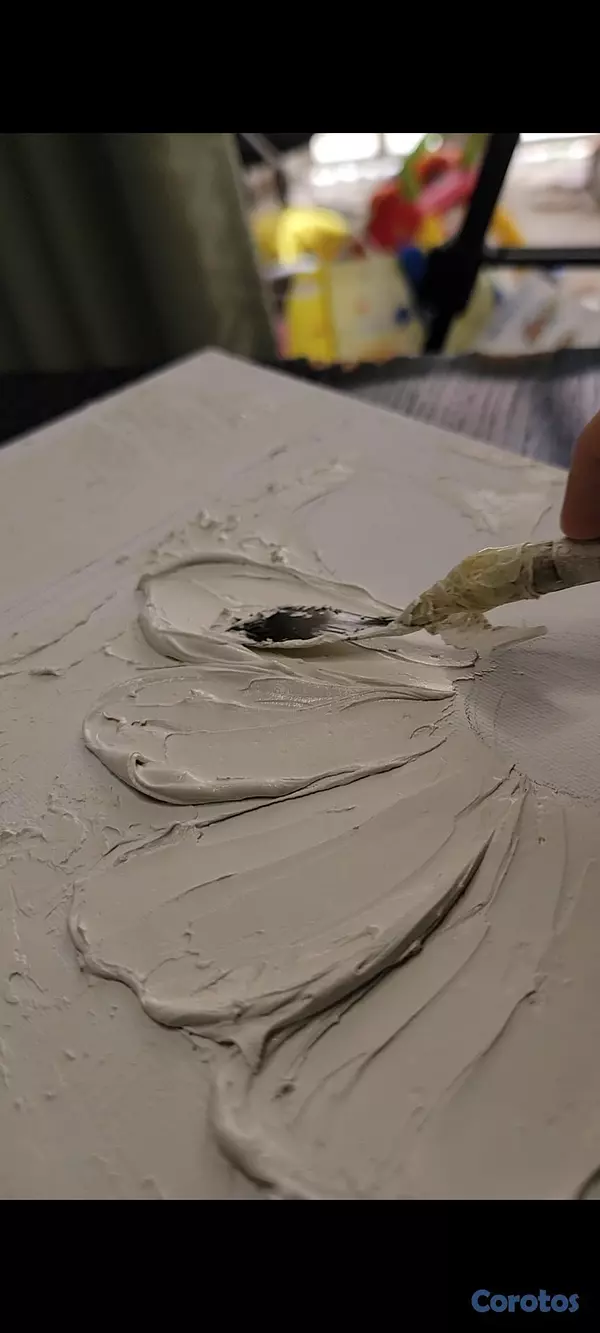 arte y antigüedades - 🌼 REGALO PARA MAMÁ - Cuadro Floral Texturizado Min 3