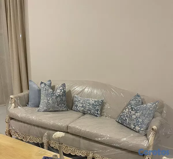 muebles y colchones - Juego de sala clásico elegante color beige 4