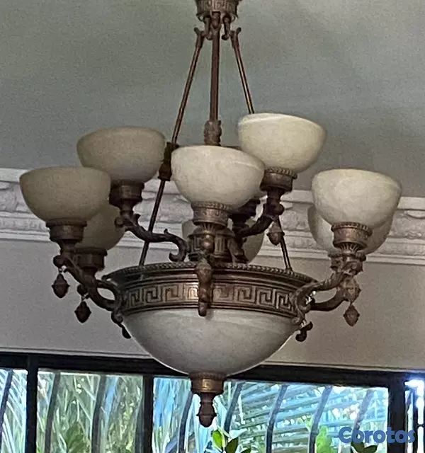 decoración y accesorios - Lámpara de alabastro con 9 luces 3
