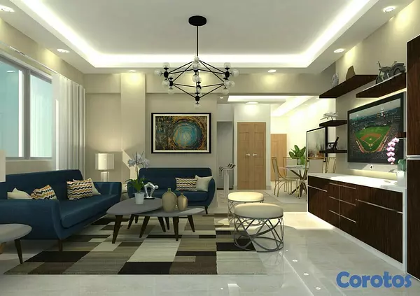 apartamentos - APARTAMENTO DE 2 HABITACIONES, SECTOR CACICAZGOS, AREA SOCIAL. 6