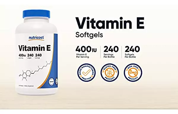 Salud y Equipamiento Médico - Vitamina E 400ui 240cap Nutricost 2
