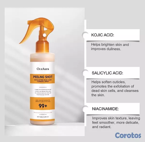 salud y belleza - Spray exfoliante de curcuma 3
