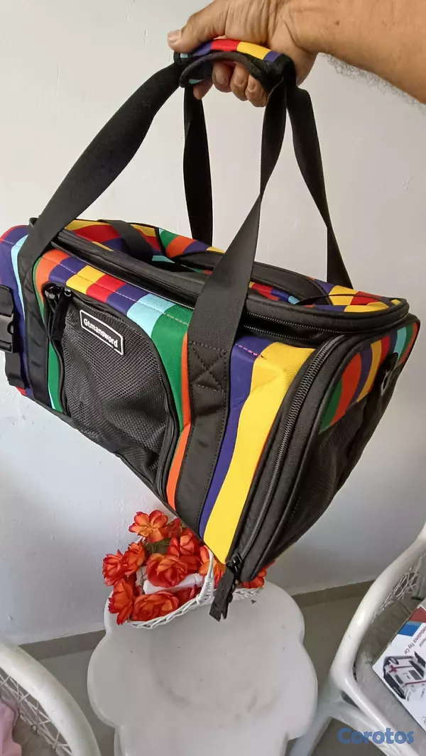 animales y mascotas - bolso transportador colorido para mascotas pequeña 4