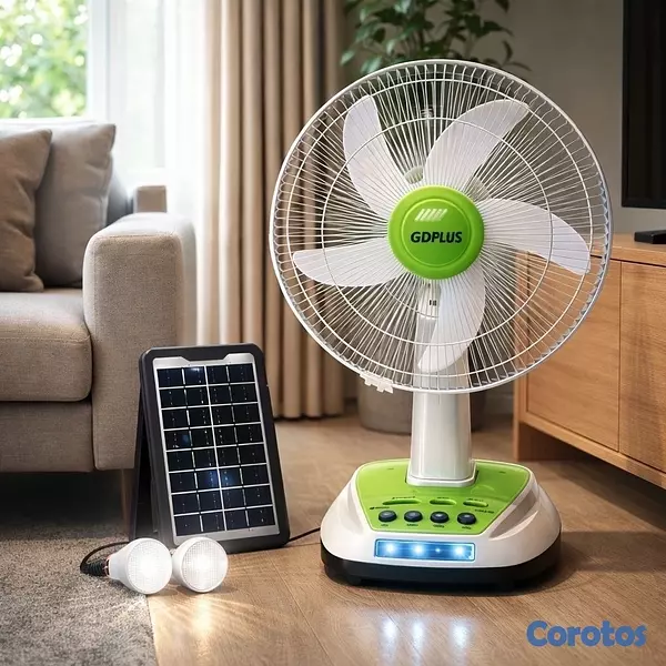 aires acondicionados y abanicos - Ventilador recargable solar nuevo — ideal para apagones 4