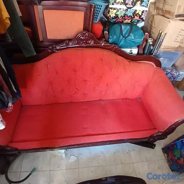 muebles y colchones - Juego de muebles caoba  4