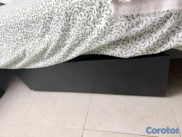 muebles y colchones - Cama Full malm Ikea con Colchon  4