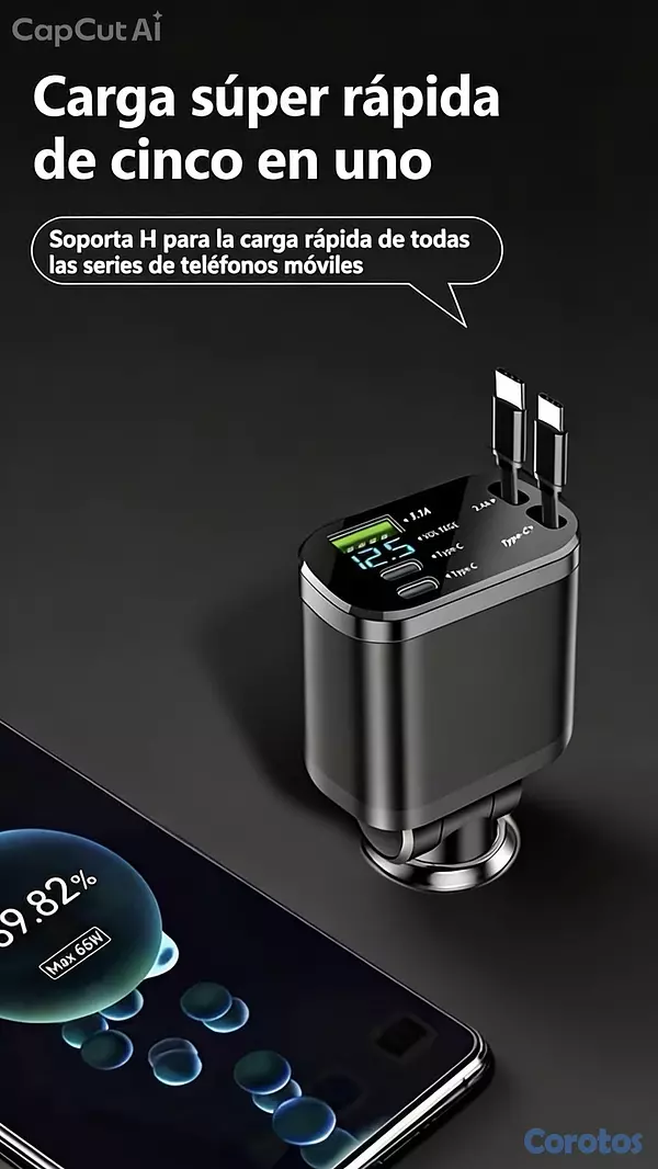 accesorios para vehiculos - cargador para auto  4