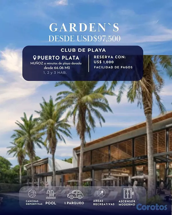 apartamentos - Apartamentos de venta en puerto plata con club de  1