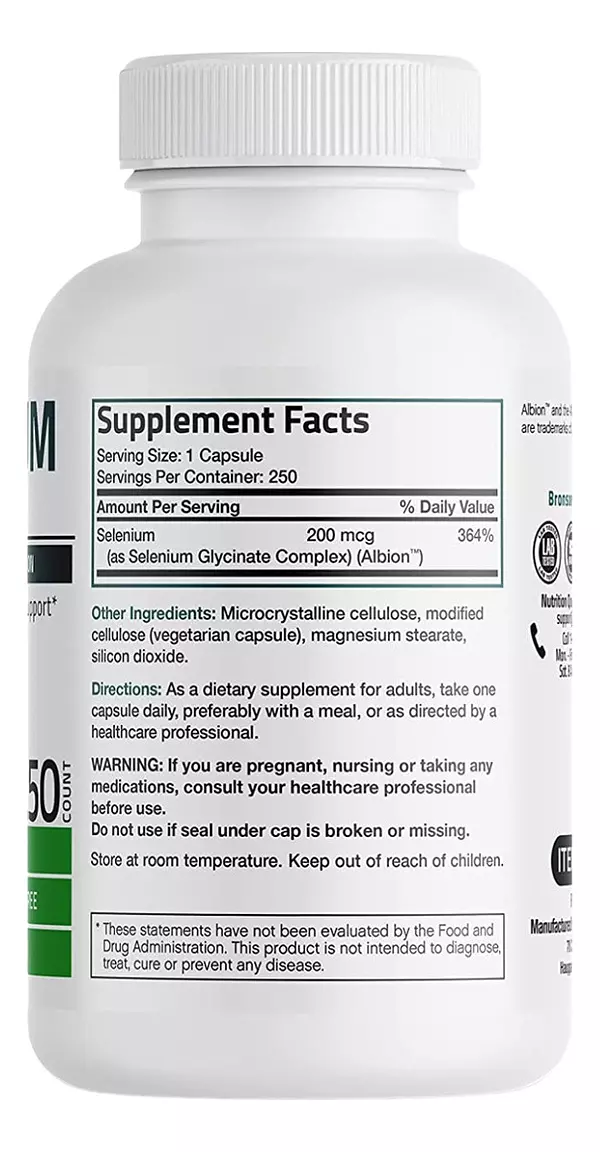 Salud y Equipamiento Médico - Selenio 200 Mcg 250 Capsulas - Unidad 2