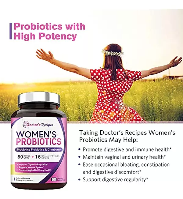 Salud y Equipamiento Médico - Doctor's Recipes Women?s Probiotic, 60 Caps 50 Billion Cfu 1 2