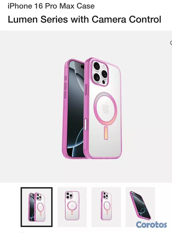 accesorios para electronica - Cover Otterbox iPhone 16 Pro Max Lumen Rose 4