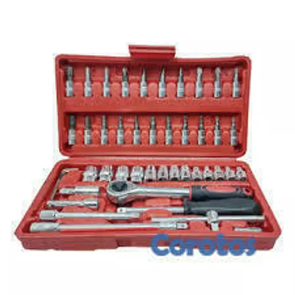 herramientas, jardines y exterior - Set Completo de Llaves de Tubo de 46 Piezas  2