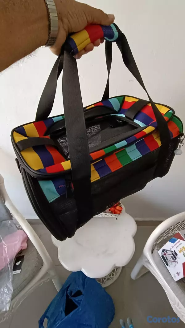 animales y mascotas - bolso transportador colorido para mascotas pequeña 7