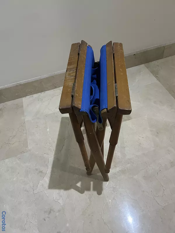 muebles y colchones - Sillas Plegables de madera con descasa brazos  3
