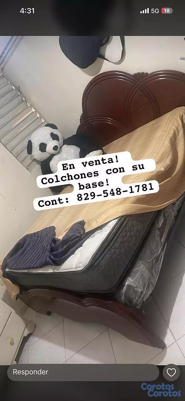 electrodomesticos - colchones con su base  2