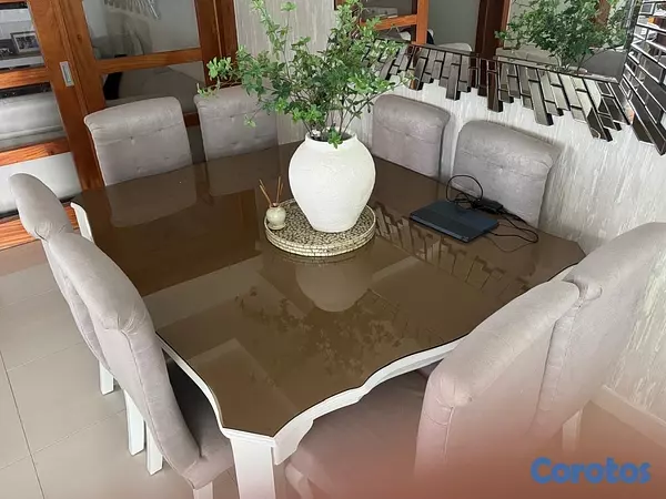 muebles y colchones - Mesa para comedor 8 sillas. 3